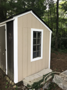 shed renovation with new siding