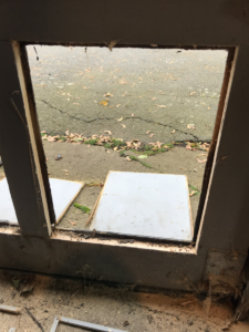 garage door panel removed