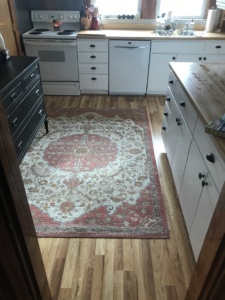 new laminate flooring installed in a kitchen